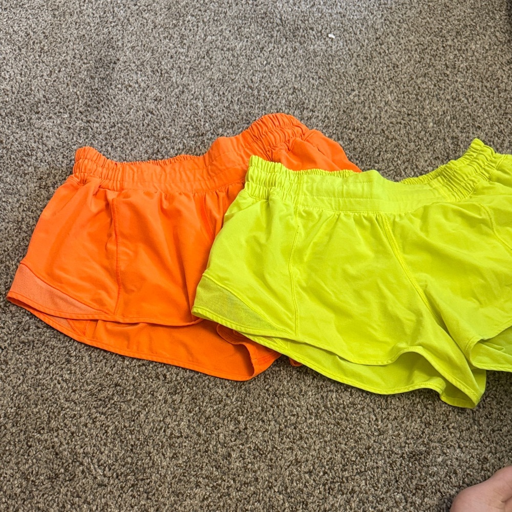 lululemon athletica Orange and Yellow Athletic Shorts